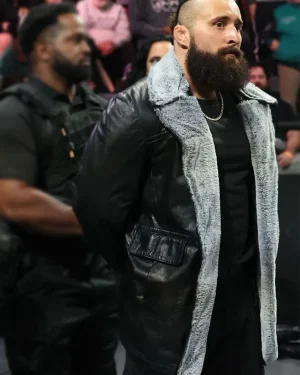WWE NXT Super Star Tony D'Angelo Black Shearling Jacket