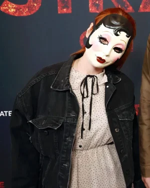 Madelaine Petsch 2026 Movie The Strangers Chapter 3 Movie Maya Lucas Black Denim Jacket