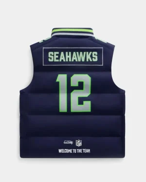 NFL Seattle Seahawks Super Bowl 60 College Navy Unisex Puffer Vest