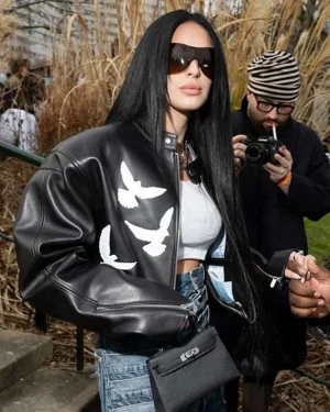 Camilla-Araujo-Paris-Fashion-Week-2026-Womens-Black-Cropped-Leather-Jacket