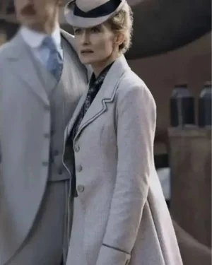 Cordelia Holmes 2026 TV Series Young Sherlock Natascha McElhone Grey Coat