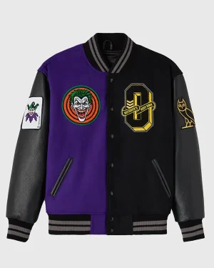 Batman x The Joker Split Letterman Varsity Jacket