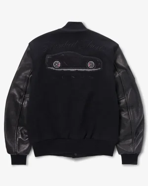 Lexus LFA x 100 Thieves Golden Bear V10 Supercar Unisex Black Wool Varsity Jacket