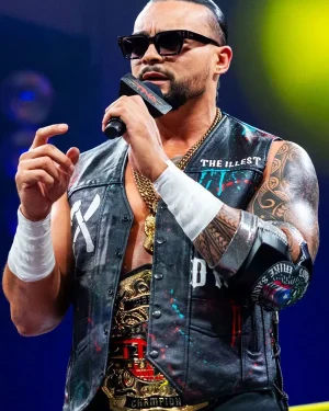 TNA Rebellion 2026 Santana Proud Leather Vest