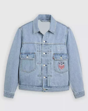 The Best Of USA 2026 United States Soccer Unisex Blue Type II Trucker Jacket
