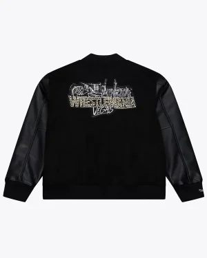 WWE 2026 WrestleMania 42 Las Vegas Unisex Black Letterman Varsity Jacket