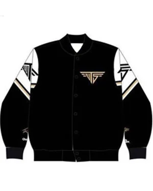 2026 Trish Stratus Unisex Black Satin Fanimation Jacket