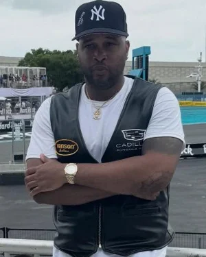 Cadillac Formula 1 Team Da’von Bean Unisex Black Leather Vest