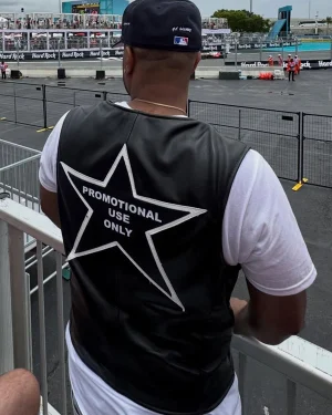 Cadillac Formula One Team Da’von Bean Unisex Black Leather Vest