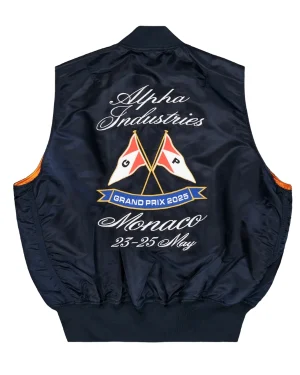 Formula 1 Monaco Grand Prix Black Reversible MA-1 Vest