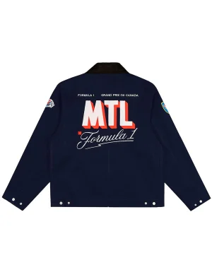 MTL Formula 1 Grand Prix Du Canada, Montreal Unisex Blue Cotton Work Jacket