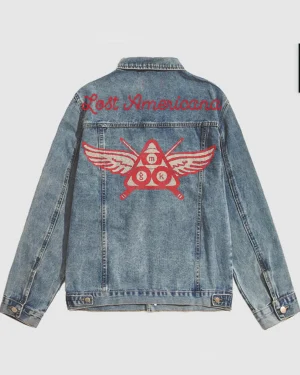 Machine Gun Kelly 2026 Lost Americana Tour Unisex Blue Denim Trucker Jacket