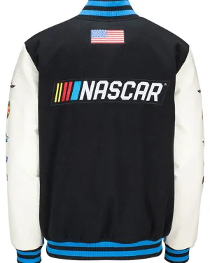 NASCAR Auto Racing 2026 Cotton Twill Uniform Black Letterman Varsity Jacket