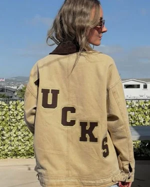 NHL 2026 The Stanley Cup Playoffs Anaheim Ducks Unisex Khaki Cotton Wags Jacket