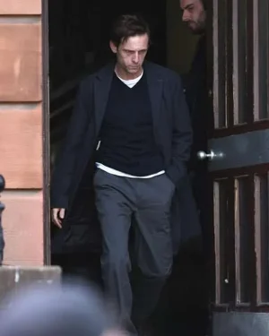 Niall 2026 TV Series Half Man S01 Jamie Bell Black Wool Coat