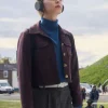 Patience S01 TV Series Ella Maisy Purvis Burgundy Jacket