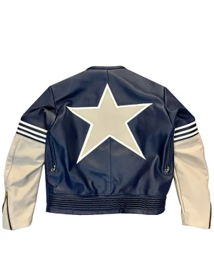Vanson Leather Prominent Star Patch Motorcycle Jacket For Men and Women