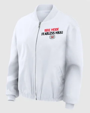 WWE The Bella Twins White Denim Bomber Jacket