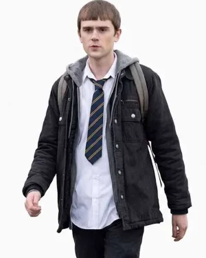 Young Niall TV Series Half Man S01 Mitchell Robertson Black Cotton Jacket