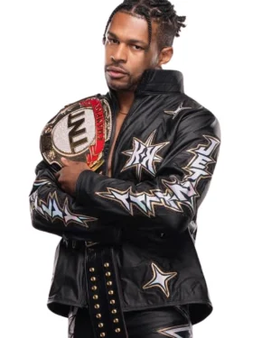 AEW Wrestler Jet 2 Fly 2026 The 1 You Look Up 2 Kevin Knight Unisex Black Leather Jacket