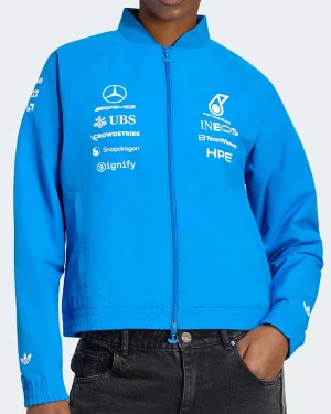 Mercedes - AMG Petronas Formula 1 Team Crowdstrike Unisex Blue Wonder Team Jacket