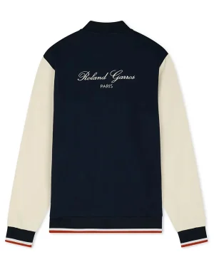 The French Open 2026 Roland Garros Stadium Heritage Unisex Blue and White Bomber Jacket