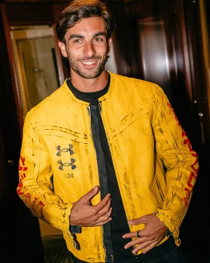 Under Armour x 424 Ferran Torres Distressed Leather Jacket