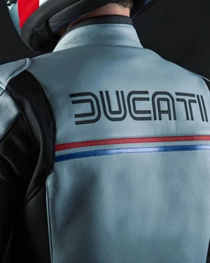 2026 MotoGP Ducati Motorcycles 100th Anniversary Multistrada V4 RS 100 Biker Leather Jacket