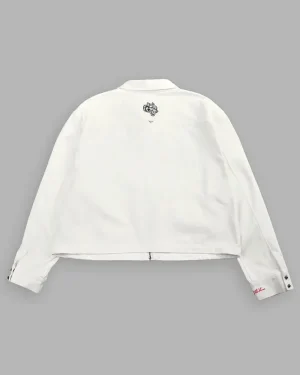 Bad Wolf x Mickey Mouse Pyramid Redford Unisex White Cotton Jacket