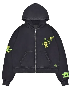 JSR Lime Green Patch Hooded Jacket