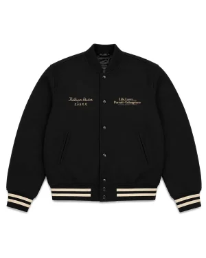 Life, Larry & The Pursuit Of Unhappiness Colonial Larry David Black Wool Letterman Jacket