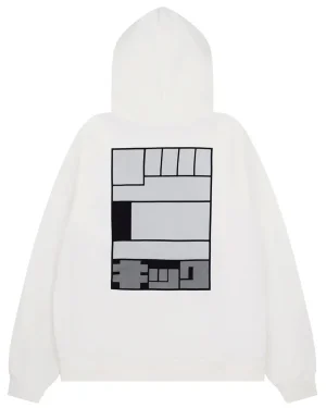 Manga Series Dandadan Punch Kick White Pullover Hoodie