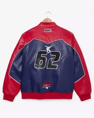Marvel Since 1962 Spider Man Brand New Day Queens, NY Unisex Moto Bomber Leather Jacket