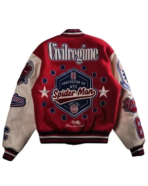 Marvel Spider-Man Brand New Day Protector Of NYC Since 1962 Unisex Wool Letterman Varsity Jacket