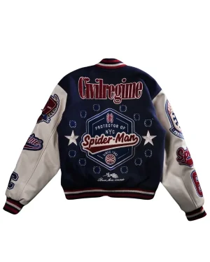 Marvel Spider Man Protector Of NYC Letterman Jacket
