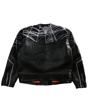 Marvel The Punisher Inner Rage Unisex Black Moto Leather Jacket For Halloween Costumes