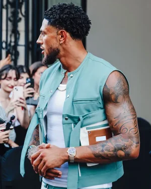 Paris Couture Week 2026 Nigerian Footballer Maduka Okoye Mint Green Vest