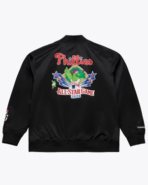 Philadelphia Phillies 2026 MLB All-Star Game Unisex Black Phanatic Satin Varsity Jacket