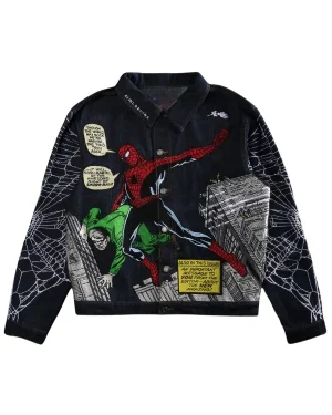 Spider-Man Webs From Concrete Raw Denim Jacket