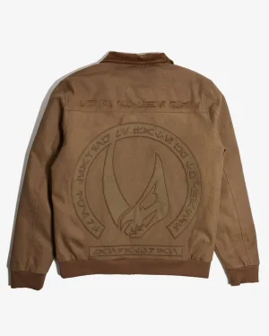 Star Wars Series The Mandalorian Mudhorn Signet Brown Canvas Bomber Jacket