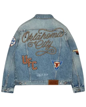 Ultimate Fighting Championship 2026 Okhlana City UFCOKC Unisex Blue Denim Jacket