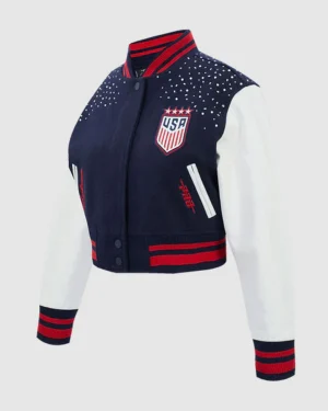 United States 1985 US Womens National Team Legacy Cropped Wool Varsity Jacket