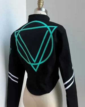 WWE RAW Superstar Maxxine Dupri Pressure Cropped Black Moto Jacket