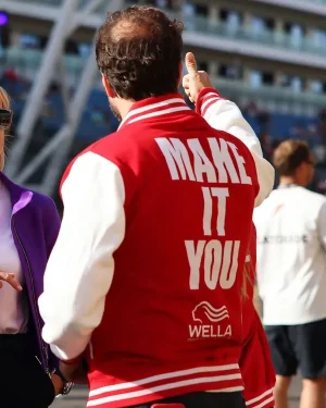 Wella Professionals x F1 Academy British GP Wella Hairs Make it You Unisex Red Varsity Jacket
