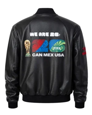 World Cup 2026 CAN MEX USA Leather Bomber Jacket