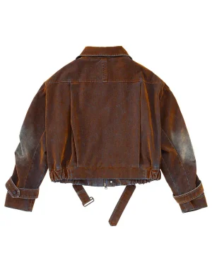 2026 TV Series Survival of the Thickest S03 Tone Bell Denim Rust Iridescent Jacket
