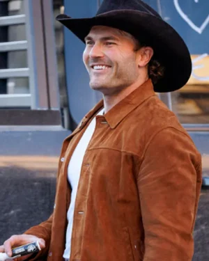 2026 The McBee Dynasty Real American Cowboys S03 TV Series Steven McBee Jr. Suede Leather Brown Jacket