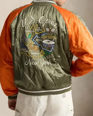 2026 US Open Tennis Championships Green Souvenir Bomber Jacket