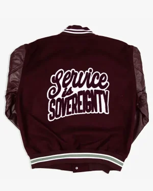 Alabama A&M University x Alabama A&M Bulldogs Football Team Maroon Wool Varsity Jacket