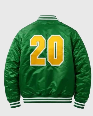CM Punk Minnesota North Stars Unisex Green Bomber Varsity Jacket